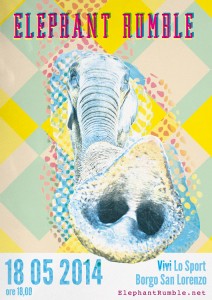 Elephant Rumble rock band live gig poster