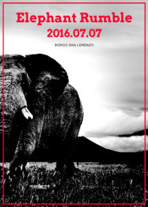Elephant Rumble live - gig poster 2016